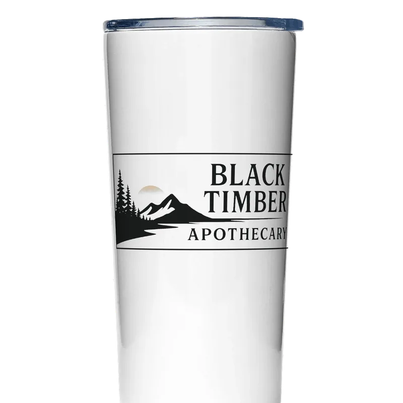 Black Timber stainless steel tumbler with the mark